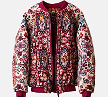 Куртка-бомбер из тонкого ковра, в этническом стиле.