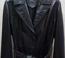 Пальто кожаное новое