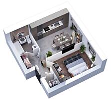 продаж 1-к квартира Фастівський, Гатне, 40500 $