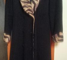 Б/у пальто 46р-р инд. пошив, двубортное натуральная ткань.