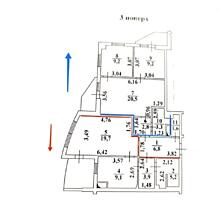 Продам квартиру 96.3 кв. м., 3/17, новый дом, жк Одиссей.