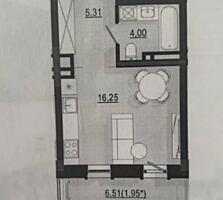 Предлагается к продаже квартира студийного плана общей площадью 27 ...