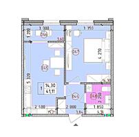 продаж 1-к квартира Київ, Голосіївський, 66000 $