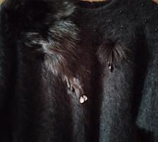 Продам новые свитера р 48 50 чёрный из ангорки 300р розовый р 48 50