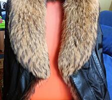 Два в одном зимнее полупальто снимается утеплитель разм 44-46