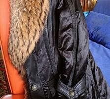 Два в одном зимнее полупальто снимается утеплитель разм 44-46