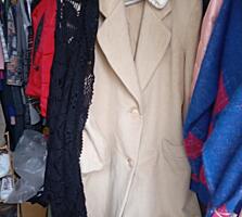 Шерстяное (+ангора) прямое базовое пальто миди