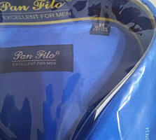 РУБАШКИ НОВЫЕ (синие, светло-голубые, белые); Пальто кашемир черное 52