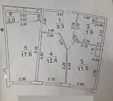 Продам квартиру 63 кв. м., 19/25, новый дом, жк 36-я Жемчужина.