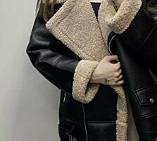 Geaca din piele cu blană