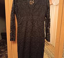 Платье чёрное кружевное