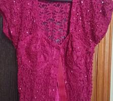 Нарядная блуза -топ 42р-р, застёжка на липучке.