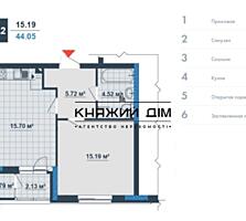 Продаж 1к.кв. в ЖК Причал 8, вул. Канальна 8, 44/15/16 кв.м, 3/25 ...