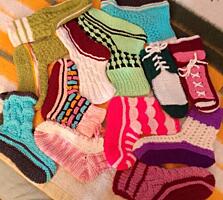 Красивые и полезные изделия - носки домашние, кеды, мокасины