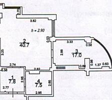 16/18, 73/41/17. Коридор 7,8м, санузел 7,5м. Высота потолков 2,9м. ...