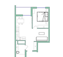 Продам квартиру 40.9 кв. м., 19/24, новый дом, жк 68-я Жемчужина.