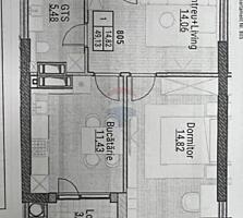 Apartament cu 1 cameră și living  în complexul rezidențial Colina Verd