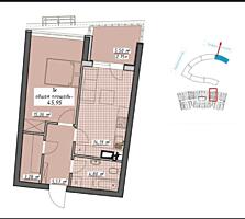 Продам квартиру 45.95 кв. м., 4/25, новый дом, жк Атмосфера.