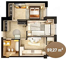 Vânzare, apartament, 2 camere, str. Nicolae Dimo, Durlești