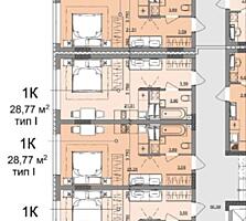 Продам смарт - квартиру 28.77 кв. м., новый дом, жк Акварель-10.