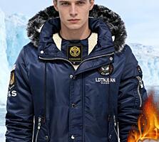 Мужская повседневная куртка-бомбер с капюшоном новая размер - 46