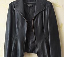 Кожаная (натуральная) женская куртка-жакет весна-осень р-р М (Турция)