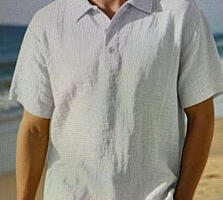 Рубашка мужская белая, рукава короткие, лен, M, L, новая