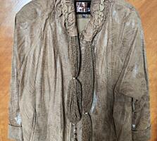 Натуральный пуховик, кожаная куртка