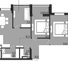 Предлагается к продаже трехкомнатная квартира в новом жилом комплексе 