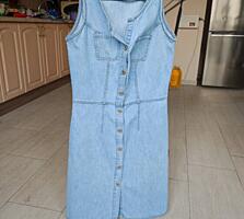 Летний джинсовый сарафан размер 44-46 в идеальном состоянии.