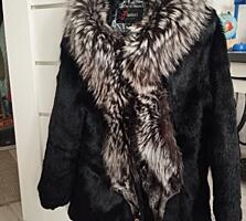 Продается натуральный полушубок-горный козлик, воротник чернобурка