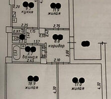 Продам 3-х ком. кв. 1/2 Центр г. Бендеры под ремонт.