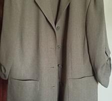 Новый женский жакет 46/48р-р, цвет хаки, полочка на подкладе.