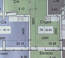 Продается светлая, просторная квартира студия в новом жилом комплексе 