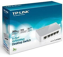 Продаю новый коммутатор настольный "TР-Link" в упаковке. Модель № TL-SF1005D.