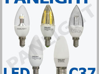Becuri LED, C37, PANLIGHT, becuri cu LED, Moldova, Chisinau, LED, bec
