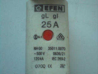 Вставки плавкие Efen 25A 4 шт