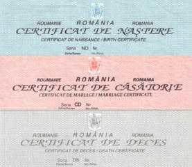 Duplicate/rectificari/celibat/Buletin/pasaport Roman