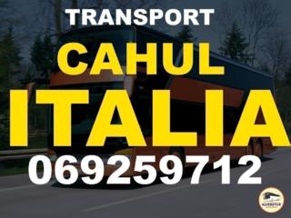 Transport persoane spre ITALIA de la CAHUL. Fiecare duminică 70 euro