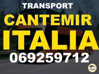 Transport spre Italia de la Cantemir-70 euro. Fiecare duminică