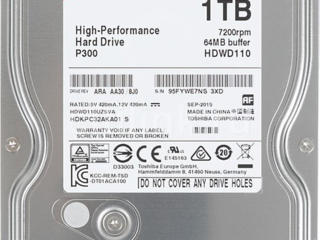 3.5" HDD Toshiba P300 / 1.0TB / 7200rpm / 64MB / SATA / HDWD110UZ