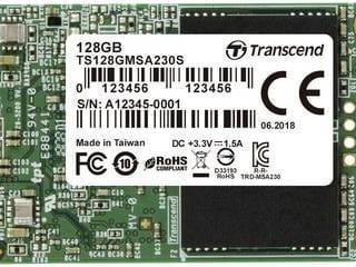 .mSATA SSD Transcend 230S / 128Gb / SM2258H / 3D TLC / TS128GMSA230S /