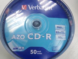 Продам оптические компакт диски CD-R AZO Crystal Verbatim 700 Mb 50 шт
