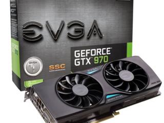 Видеокарты GeForce GTX 970 NVIDIAEVGA SC ACX 2 + водяное охлаждение.