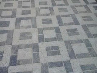 Тротуарная плитка, укладка вибротрамбовкой