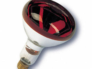 Инфракрасная лампа Tungsram Infrarubin мощностью 250 watt.