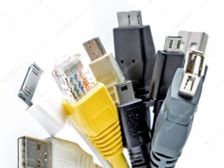 Переходник, адаптер, кабель: AV-RCA, HDMI, VGA, DVI-D, USB 3.1, DP,