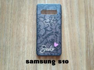 Чехол на Samsung S10 в стиле платье с кружевами с цветочным рисунком