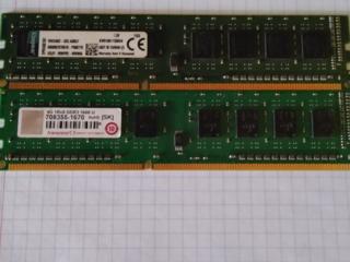 2 планки 4 гб, DDR3-1600, Kingston, 1.5v