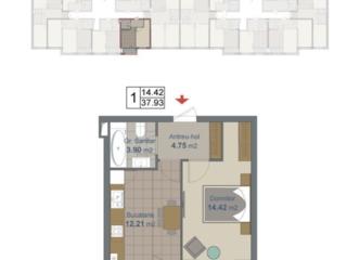 Sky House, Asachi 69/2, Telecentru, Varianta Alba, 37m2